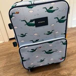 STATE Blue Dragon Pattern Suitcase